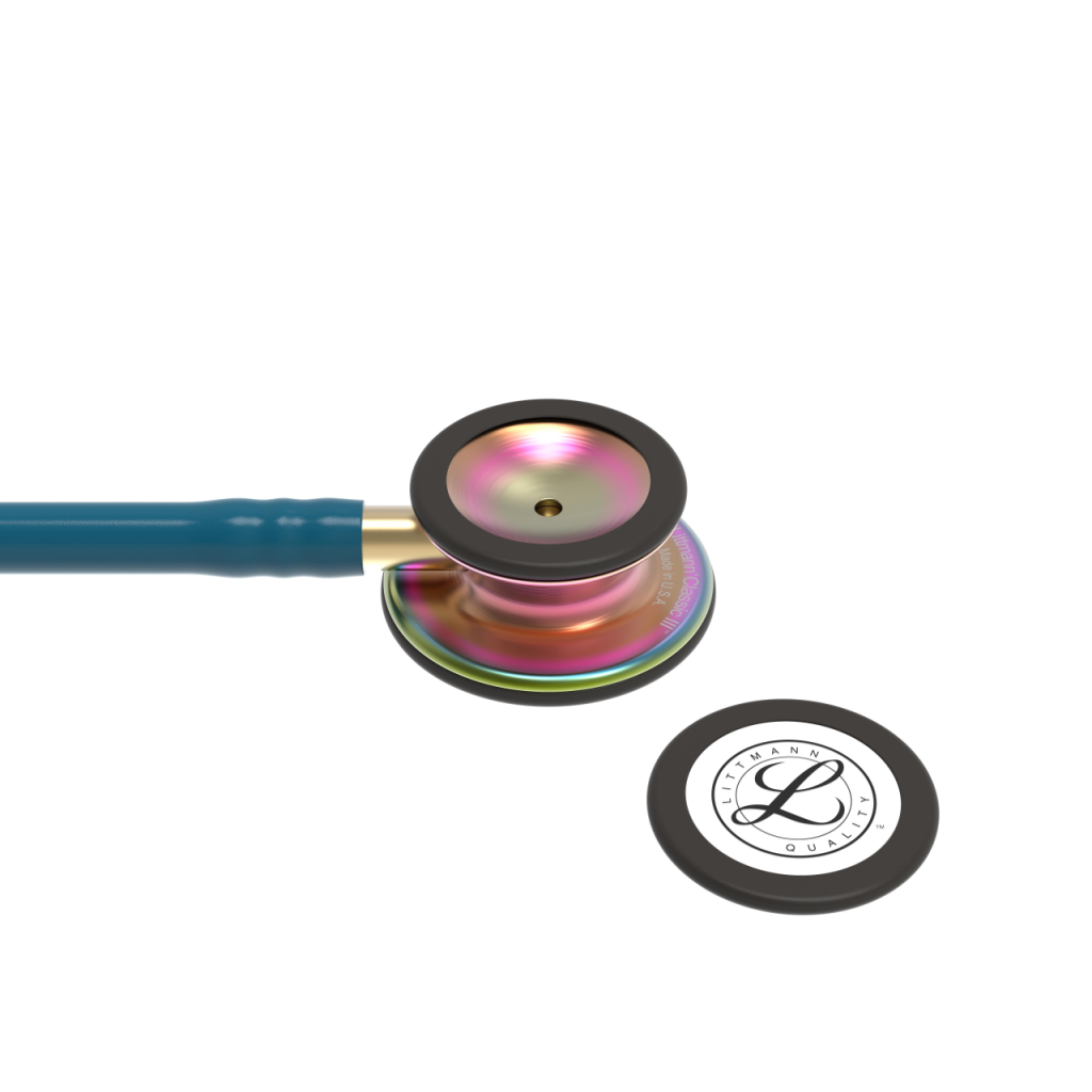 Stetoscop 3M Littmann Classic III Albastru caraibe cu capsula curcubeu 5807 - capsula + diafragma