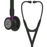 Pachet cardio - Stetoscop Littmann Cardiology IV Negru capsula neagra stem violet 6203 + Borseta stetoscop Cardio Neagra